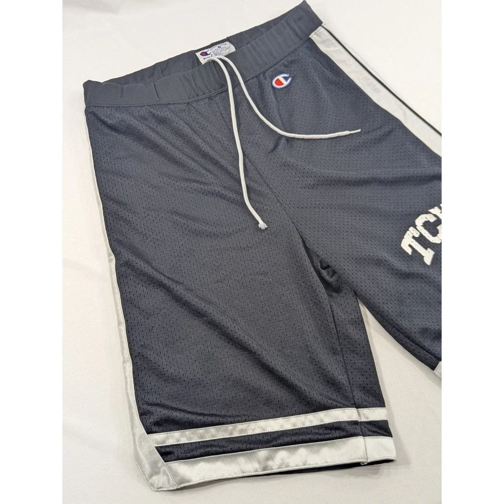 TCU Horned Toads  Football Champion Vintage Black Mesh Shorts Size Small‎